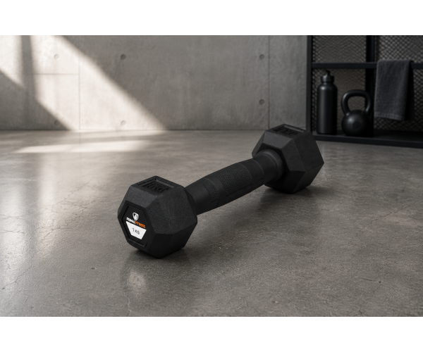 Hex Rubber Dumbbell 4kg |Megafitness