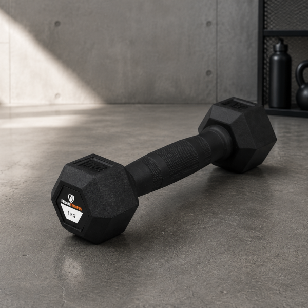 Hex Rubber Dumbbell 1kg |Megafitness