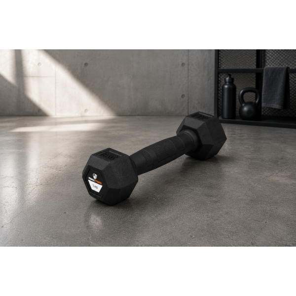 Hex Rubber Dumbbell 4kg |Megafitness