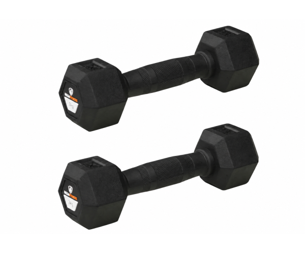 Hex Rubber Dumbbell 3kg |Megafitness