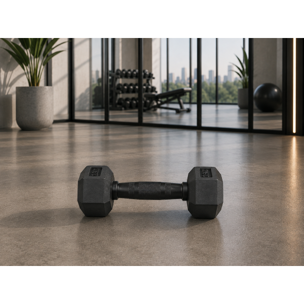 Hex Rubber Dumbell 30kg |Megafitness