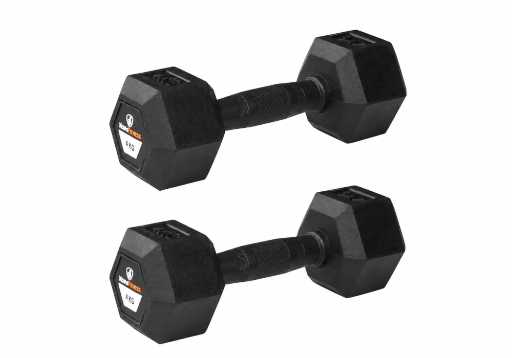 Hex Rubber Dumbbell 4kg |Megafitness