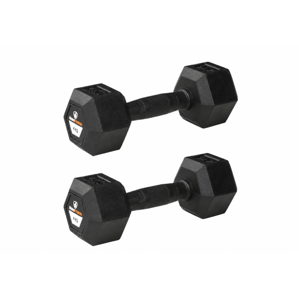Hex Rubber Dumbbell 4kg |Megafitness