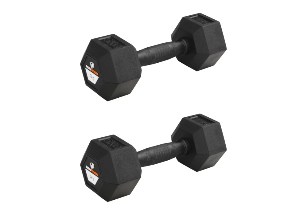Hex Rubber Dumbbell 5kg |Megafitness