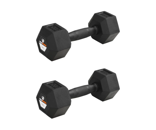 Hex Rubber Dumbbell 5kg |Megafitness