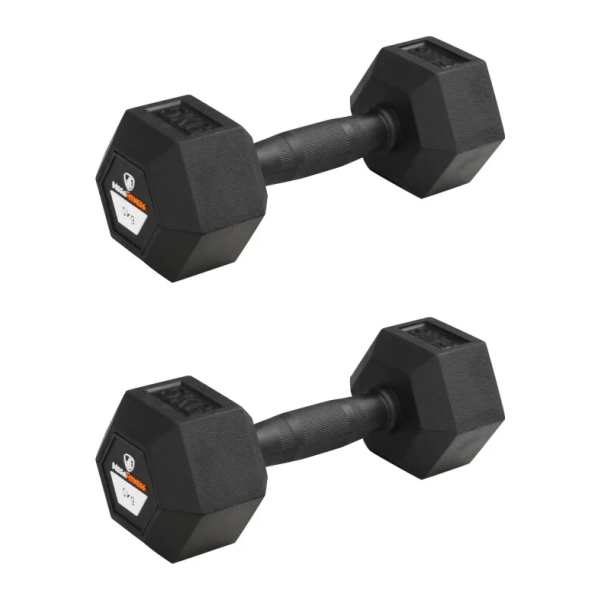 Hex Rubber Dumbbell 5kg |Megafitness