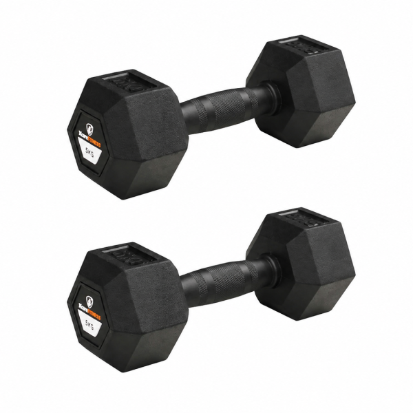 Hex Rubber Dumbbell 6kg |Megafitness