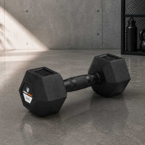 Hex Rubber Dumbbell 6kg |Megafitness