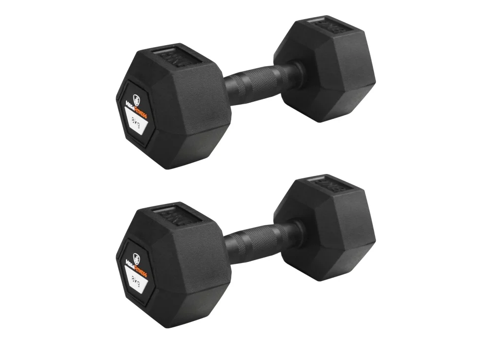 Hex Rubber Dumbbell 8kg |Megafitness