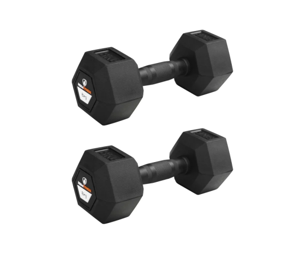 Hex Rubber Dumbbell 8kg |Megafitness
