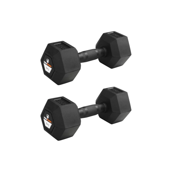 Hex Rubber Dumbbell 8kg |Megafitness