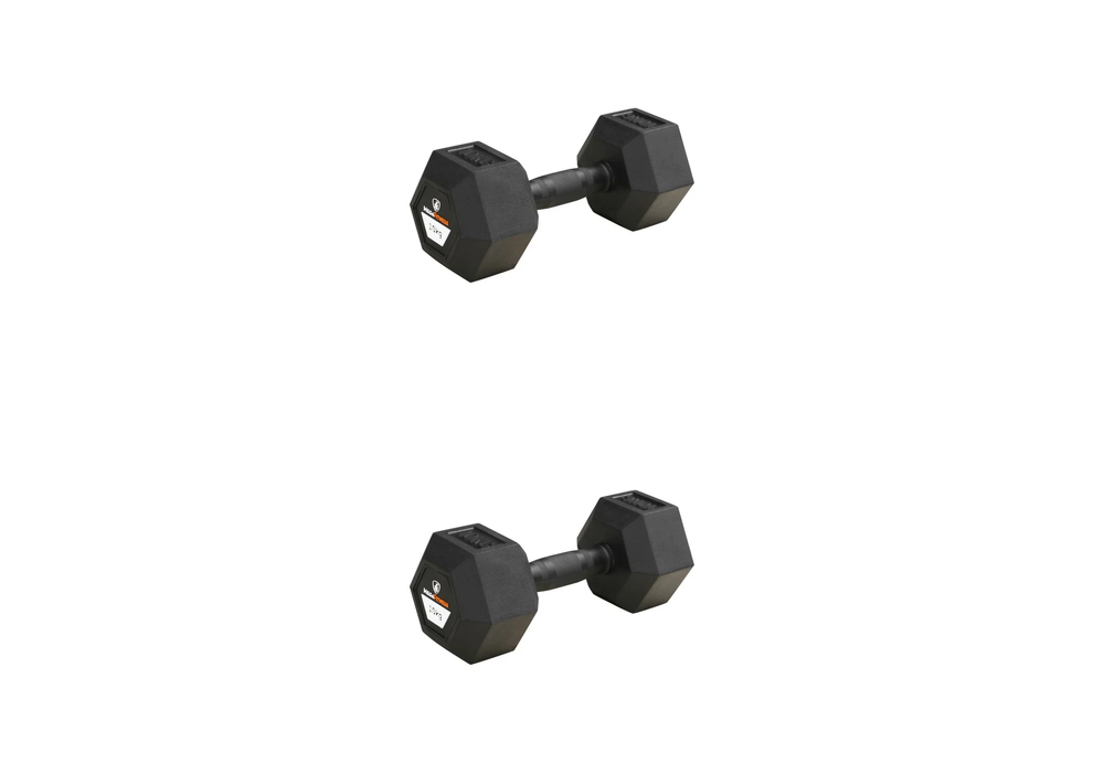 Hex Rubber Dumbbell 10kg |Megafitness