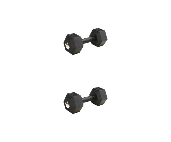 Hex Rubber Dumbbell 10kg |Megafitness
