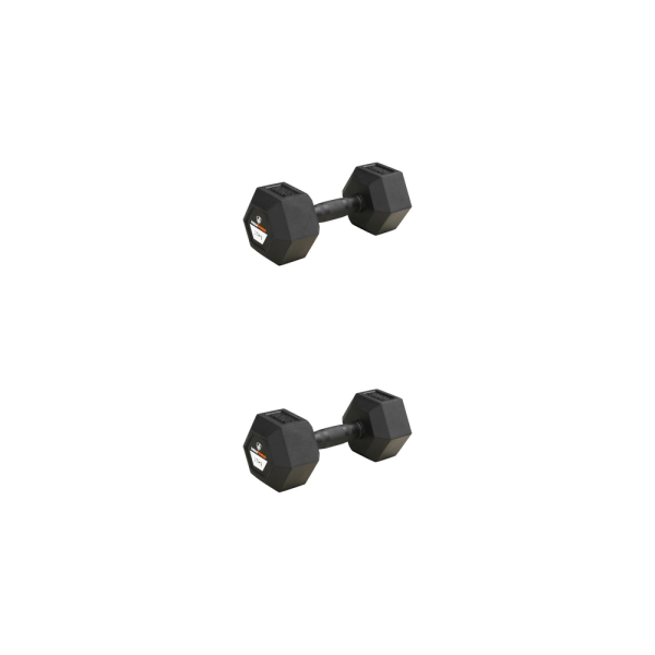 Hex Rubber Dumbbell 10kg |Megafitness