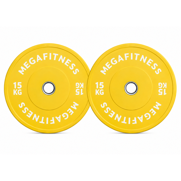 Bumper Plate Olympic Type Yellow 15kg|Megafitness