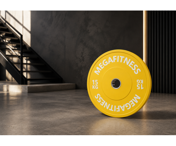 Bumper Plate Olympic Type Yellow 15kg|Megafitness