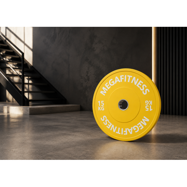 Bumper Plate Olympic Type Yellow 15kg|Megafitness