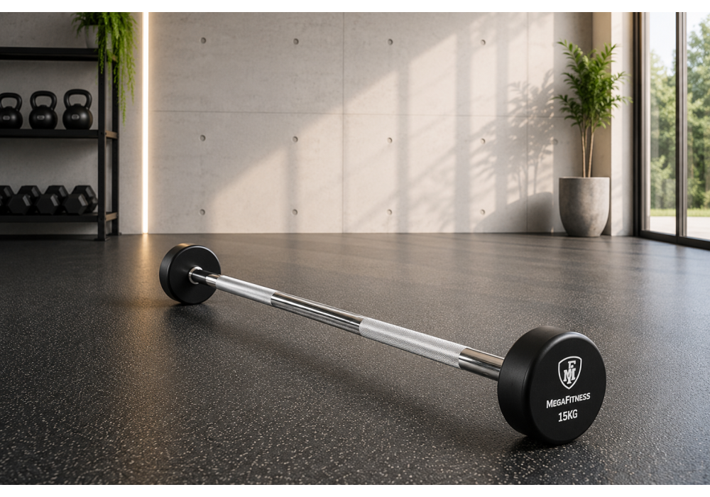 Fixed Straight Barbell 15Kg | Megafitness