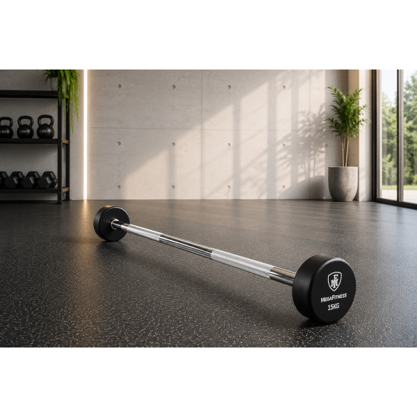 Fixed Straight Barbell 15Kg | Megafitness