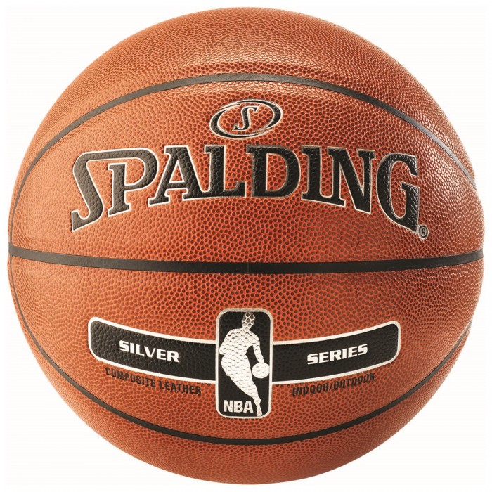 76-018Z1 Μπάλα μπάσκετ Spalding NBA Silver 2017 indoor/outdoor