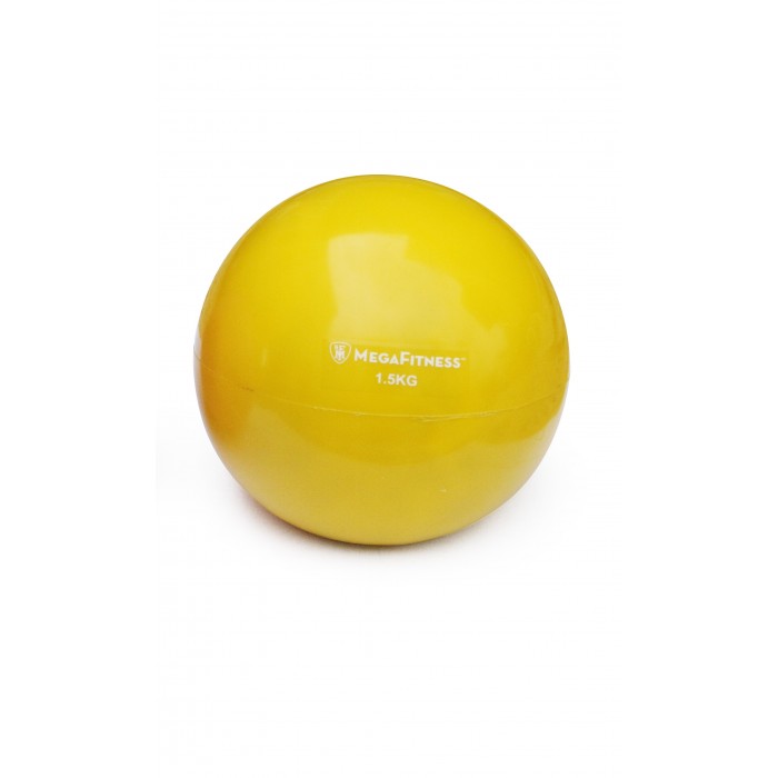 541011 Μπάλα Ενδυνάμωσης Toning Ball 1,5kg Megafitness Κίτρινη