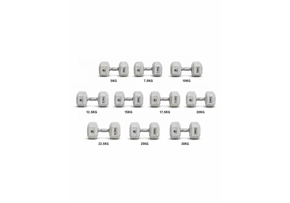 Σετ Αλτήρων Elite Εξάγωνοι 5kg έως 30kg MegaFitness