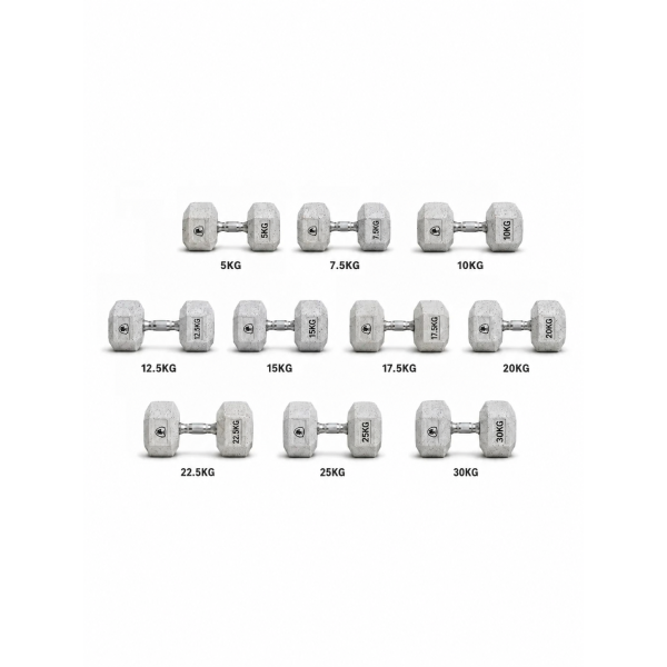 Αλτήρες Elite Εξάγωνοι 5Kg Εως 30Kg Combo|Megafitness