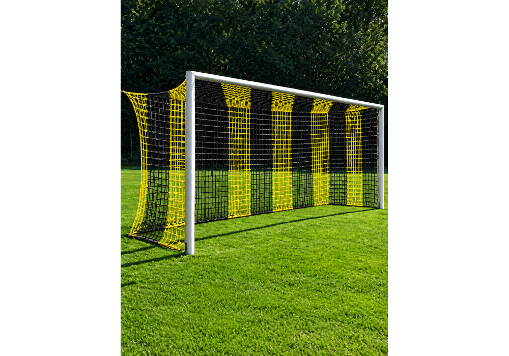 Two Colour Football Goal Nets Yellow-Black  Megafitness