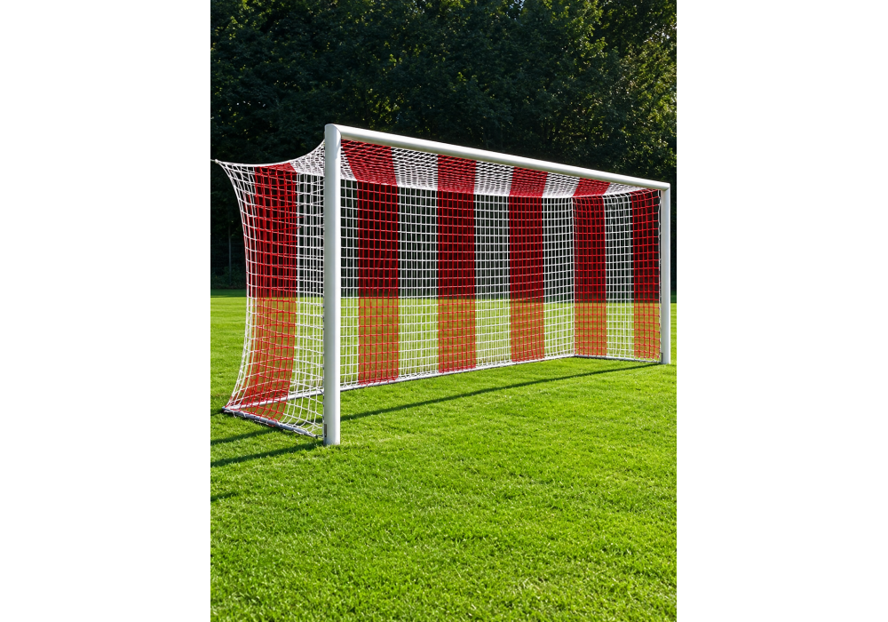 Two-colour Football Goal Nets White-Red|Megafitness