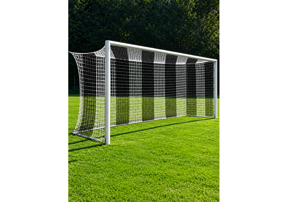 Two-colour Football Goal Nets Black-White|Megafitness