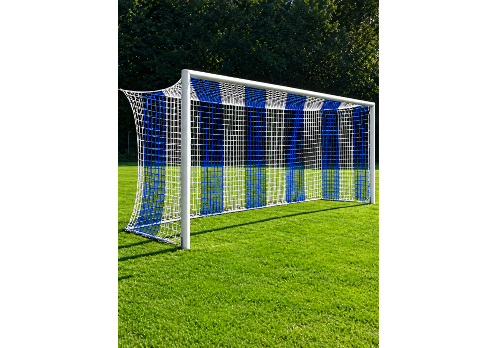 Two Colour Football Goal Nets White-Blue | Megafitness