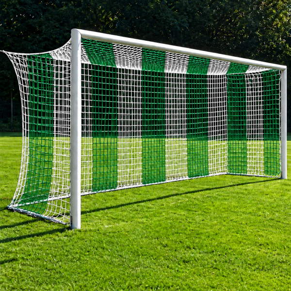 Two-colour Football Goal Nets White-Green| Megafitness