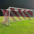 Δίχρωμα Δίχτυα Τέρματος Ποδοσφαίρου 7.32 m x 2.44 m Λευκό-Κόκκινο Σετ 2τμχ| Megafitness