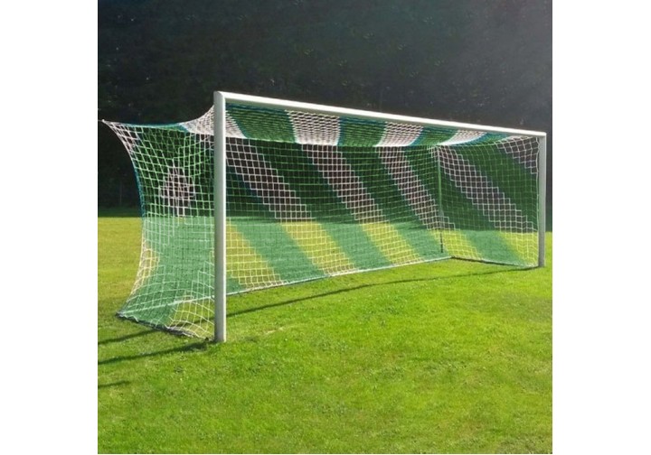 Two-colour Football Goal Nets White-Green| Megafitness