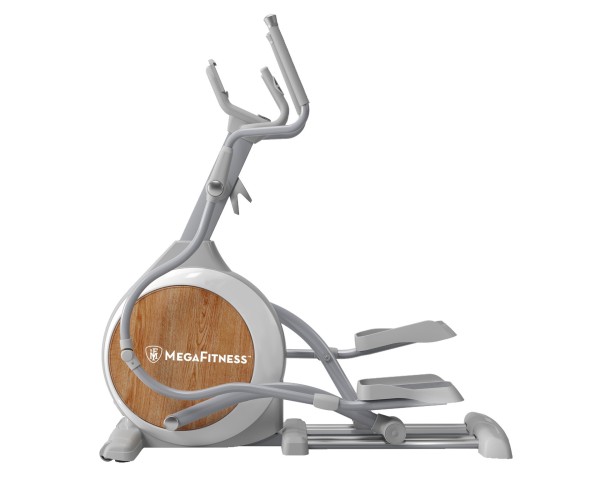Megafitness elliptical trainer with magnetic 32-level resistance and 53cm stride for smooth cardio workouts