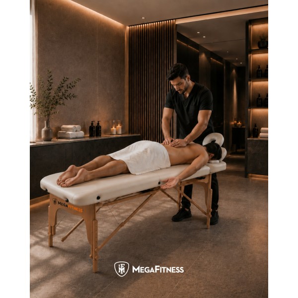 Physiotherapy - Massage Bed Classic 3 Cream| Megafitness
